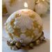 Picture of Christmas Candle Ancient Ball, ivory