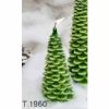 Immagine di Albero di Natale Verde Glitter Candela natalizia piccola 