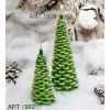 Immagine di Albero di Natale Verde Glitter Candela natalizia grande