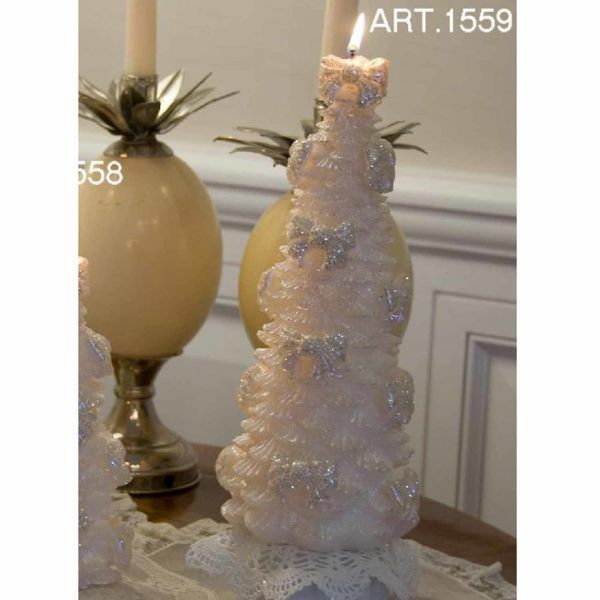 Picture of Decorated Pine large Decorative Christmas Candle 
