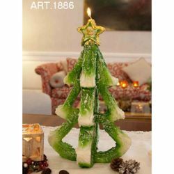 Picture of Christmas Tree with Snow Christmas Candle 