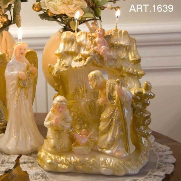 Picture of Christmas Candle Stable Nativity, big