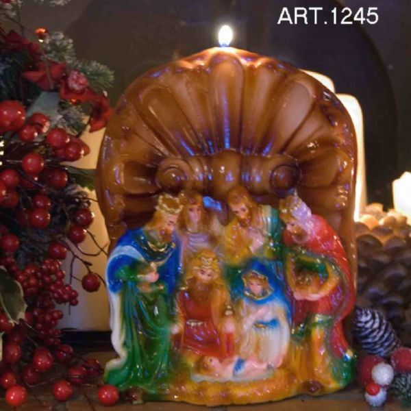 Immagine di Presepe Conchiglia Candela natalizia artigianale