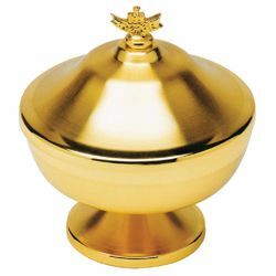 Picture of Set for Communion under Both Kinds Chalice Ciborium Paten H. cm 12 (4,7 inch) with lid brass complete liturgical both species service