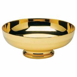 Picture of Eucharistic Paten Diam. cm 13/15/18 (5,1/5,9/7,1 inch) satin brass for Holy Mass Liturgy in Church