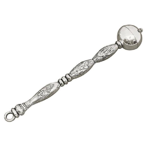 Immagine di Aspersorio acqua Santa L. 21 cm con setole Croce Pesce