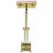 Picture of Standing Lectern for Churches adjustable height H. cm 110 (43,3 inch) Cross and Rays of Light bicolour brass Missal Bible Column Stand