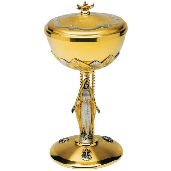 Immagine di Pisside Chiesa alta Diam. 12 cm Simboli Sacri