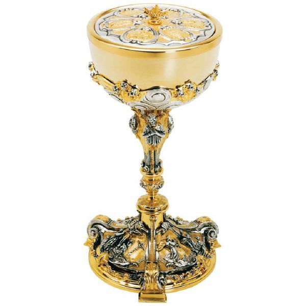 Picture of Large cup Ciborium Diam. 13 cm (5,1 inch) Annunciation Nativity Crucifixion