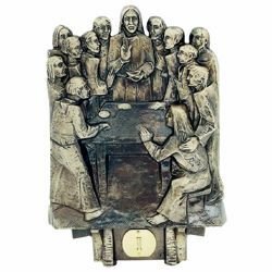 Immagine di Set Via Crucis grande completa nuova liturgia cm 35x45 (13,8x17,7 inch) 14 Stazioni in ottone Pannelli Quadri Via Dolorosa