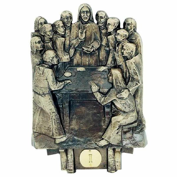 Imagen de Paneles Via Crucis grandes 14 Estaciones 35x45 cm nueva Liturgia latón