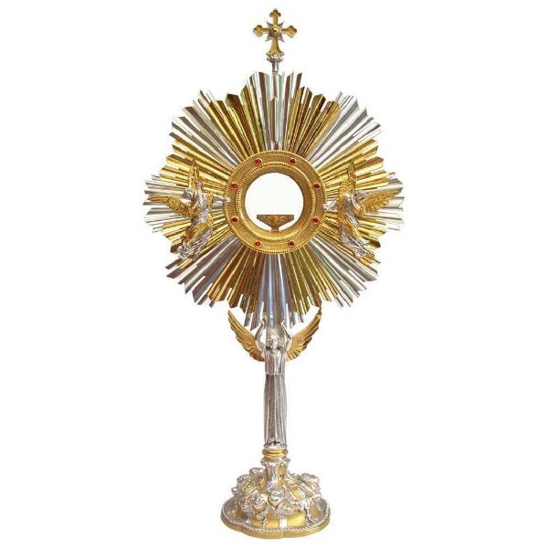 Immagine di Ostensorio grande con lunetta H. 65 cm Angeli