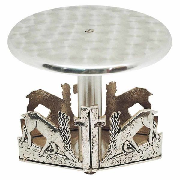 Picture of Throne Base for Monstrance H. cm 13 (5,1 inch) Deers at Spring brass Church Display