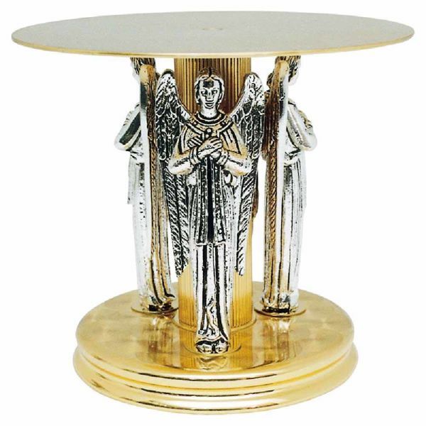 Picture of Throne Base for Monstrance H. cm 16 (6,3 inch) praying Angels bicolour brass Church Display