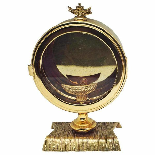 Picture of Chapel Monstrance with lunette for Magna Host Exposition H. cm 16 (6,3 inch) brass 