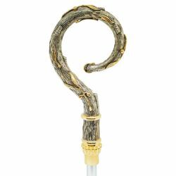 Picture of Crosier Pastoral Staff Olive Branches bicolour brass 