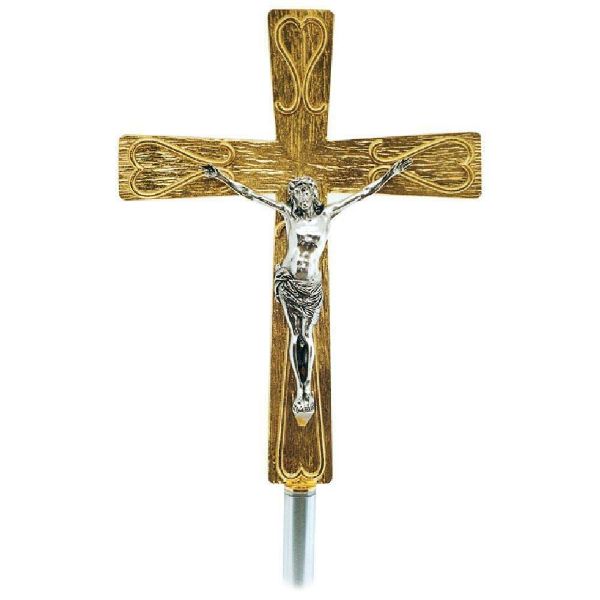 Imagen de Cruz Parroquial de procesión Cristo plata