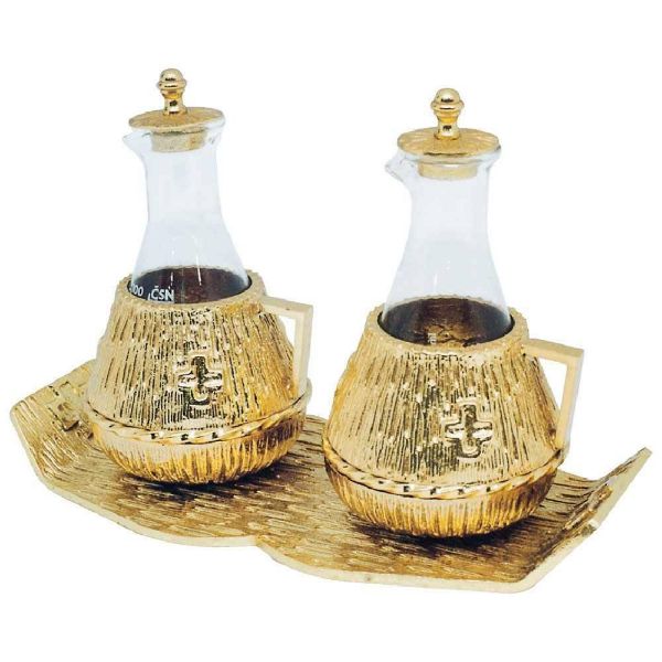 Immagine di Ampolle Messa 21x9,5 cm collo stretto Croci