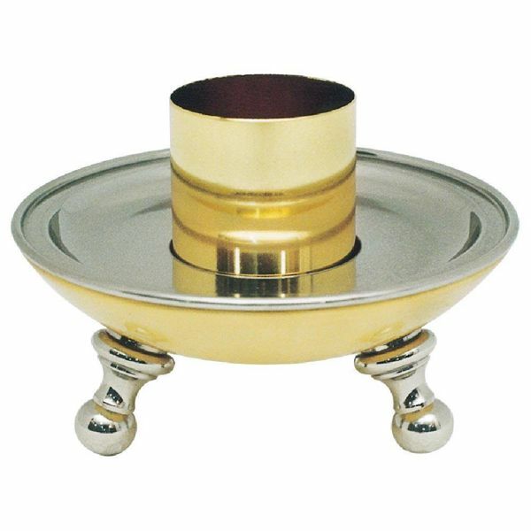 Immagine di Candeliere da Altare 1 fiamma H. 8 cm finitura liscia 