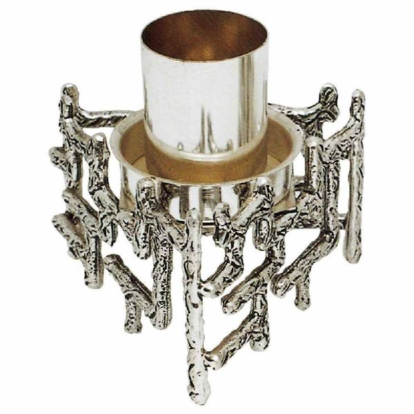 Immagine di Candeliere da Altare moderno 1 fiamma H. 10 cm con griglie
