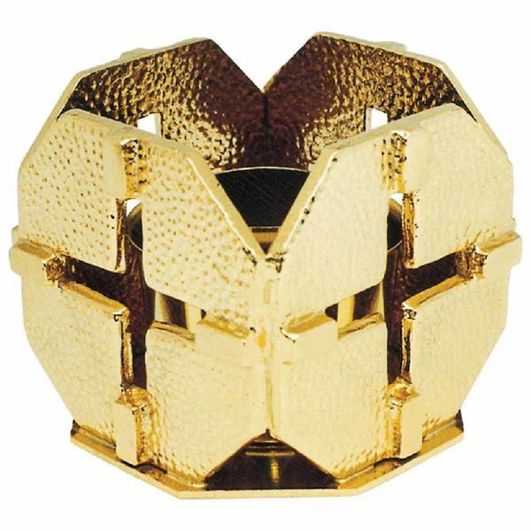 Imagen de Candelero de Altar 1 vela H. 9 cm Cruces