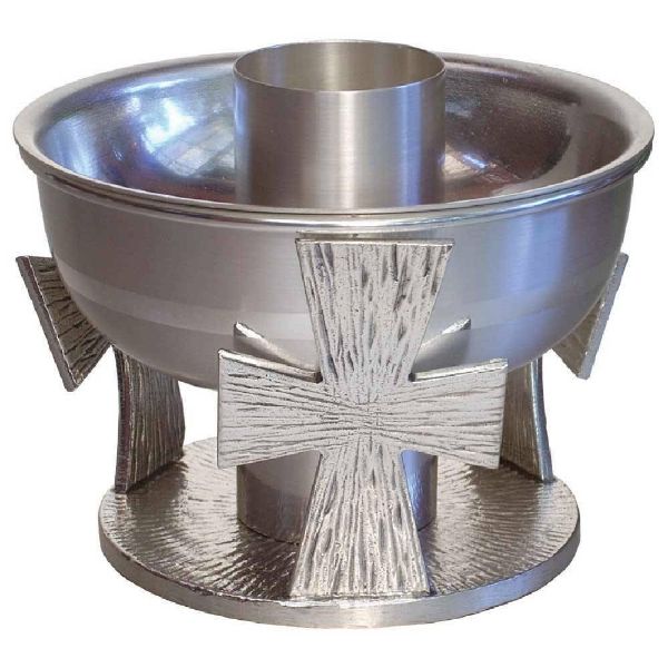 Immagine di Portacandele per Altare 1 fiamma H. 11 cm Croci
