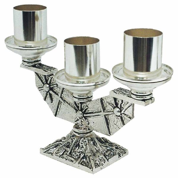 Immagine di Candelabro per Altare tre fiamme Croci Stelle