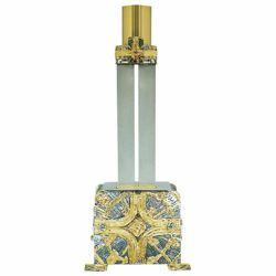 Picture of Paschal Candle Holder in brass with bicolor Crosses