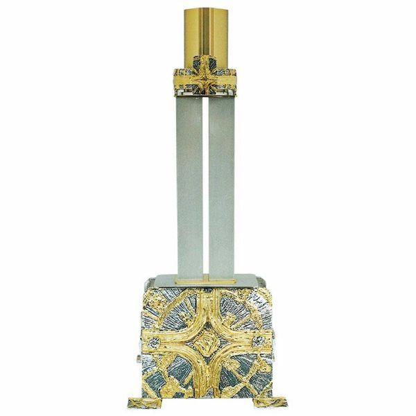 Picture of Paschal Candle Holder Crosses bicolor brass
