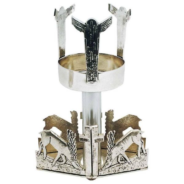 Immagine di Lampada Santissimo da Altare H. 17 cm Cervi alla Fonte