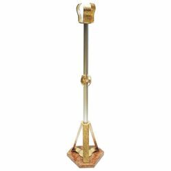 Picture of Floor standing Sanctuary Lamp Blessed Sacrament H. cm 110 (43,3 inch) bicolour brass Altar Chancel lamp for Church