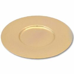 Picture of Eucharistic Paten Diam. cm 16 (6,3 inch) gold plated brass for Holy Mass Liturgy in Church