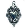 Picture of Small Ex Voto Heart with Flames