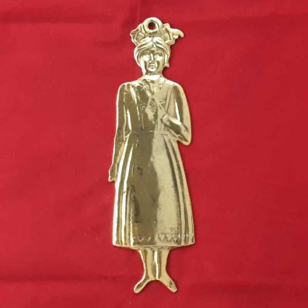 Picture of Female figure, granted wish for maternity - Gold or silver plated Ex Voto