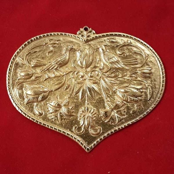 Imagen de Corazón votivo, milagro de fecundidad concedida - Exvoto, baño oro o plata