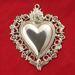 Picture of Votive heart with flame and angel - Ex voto with 24 carat gold or 1000/1000 silver bath
