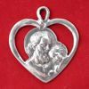 Picture of Heart with Saint Joseph brass Medal