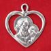 Imagen de San José colgante corazón - Medalla, baño oro o plata