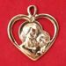 Immagine di S. Giuseppe pendente cuore - Medaglia, bagno oro o argento