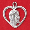Immagine di Medaglia Cuore con Cristo ottone 