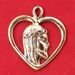 Picture of Jesus heart pendant - Gold or silver plated medal