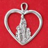 Immagine di Medaglia Cuore con Madonna di Lourdes ottone