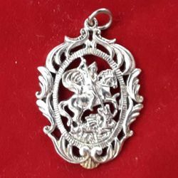 Picture of Saint George - Gold or silver plated pendant Medal 