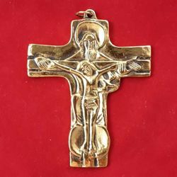 Picture of Trinity - Bishop pectoral Cross with 24 carat gold plated or 1000/1000 silver bath
