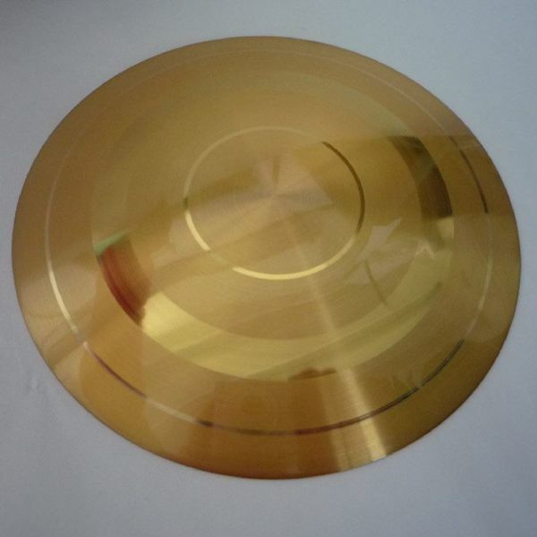 Immagine di Patena eucaristica Diam. cm 14/15/16 (5,5/5,9/6,3 inch) finitura liscia satinata in ottone Oro 