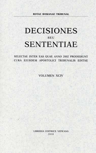 Immagine di Decisiones Seu Sententiae Anno 1999 Vol. XCI 91