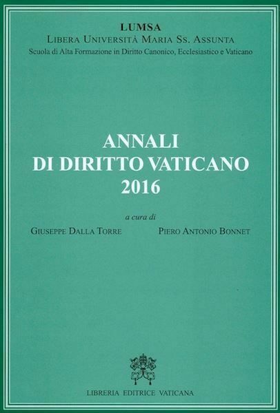 Annali di diritto vaticano 2016