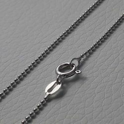 Picture of Beads Chain Necklace Silver 925 cm 40 (15,7 in) Unisex Woman Man Boy Girl 