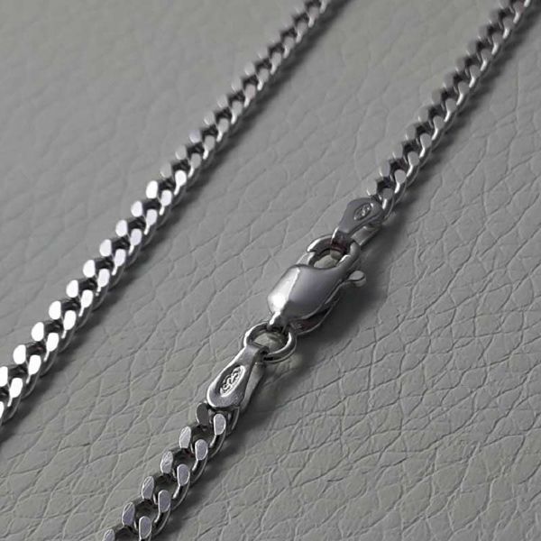 Collana In Argento 925/000 – Catena Maglia Singapore, 40 Cm, Larghezza 2,1 Mm, Gioiello Donna Elegante
