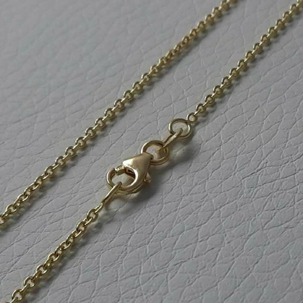 Picture of Cable Rolo Chain Necklace Yellow Gold 18 kt cm 40 (15,7 in) Unisex Woman Man Boy Girl 